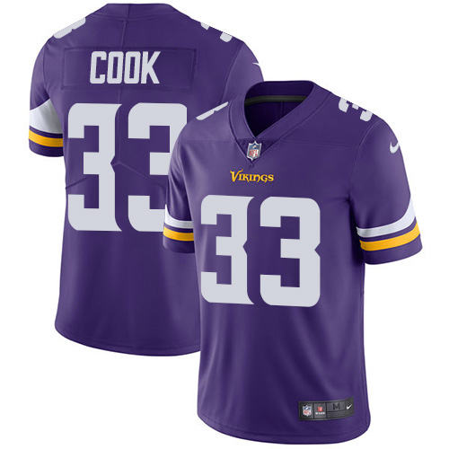 Minnesota Vikings #33 Limited Dalvin Cook Purple Nike NFL Home Men Jersey Vapor Untouchable